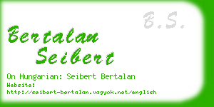 bertalan seibert business card